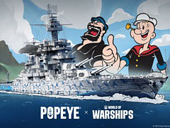 「World of Warships」とポパイがコラボ。艦長ポパイやブルータス，2つの記念旗，戦艦コロラド専用のユニーク迷彩などが登場予定