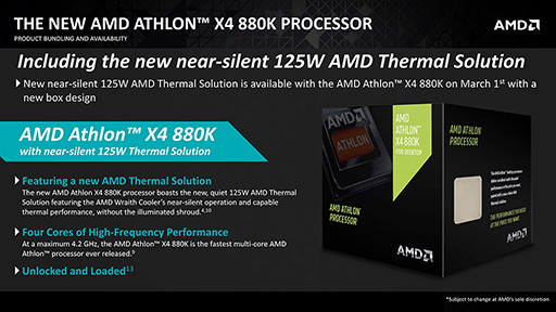 画像集 No.006のサムネイル画像 / AMD，定格クロックが4GHzを超えた新APU「A10-7890K」など，デスクトップPC向けの新プロセッサを発表