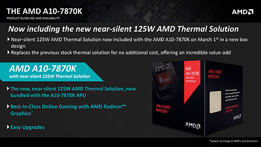 画像集 No.007のサムネイル画像 / AMD，定格クロックが4GHzを超えた新APU「A10-7890K」など，デスクトップPC向けの新プロセッサを発表