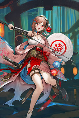 画像ギャラリー No.001のサムネイル画像 / 「チェンクロ」，火焔自在の浴衣 カナリアが登場するフェスを8月20日まで開催中