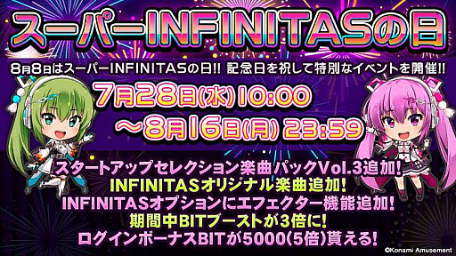 beatmania IIDX INFINITASס緿С󥢥å1ǯǰ٥Ȥ