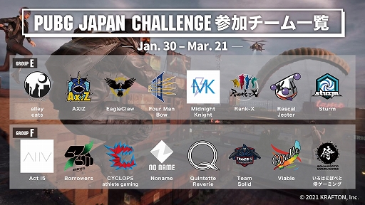 #003Υͥ/eݡPUBG JAPAN CHALLENGE 2021 Phase1פνоࡤݥ󥵡