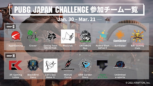 #004Υͥ/eݡPUBG JAPAN CHALLENGE 2021 Phase1פνоࡤݥ󥵡