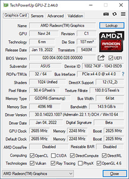 画像集#006のサムネイル/RX 6500 XT搭載のASUS製グラボ「TUF Gaming Radeon RX 6500 XT OC」レビュー。新型エントリー向けGPUの実力はいかに