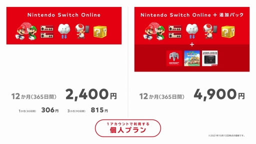 NINTENDO 64とメガドライブのゲームが遊べる新料金プラン「Nintendo Switch Online + 追加パック」は10月26日にサービス開始