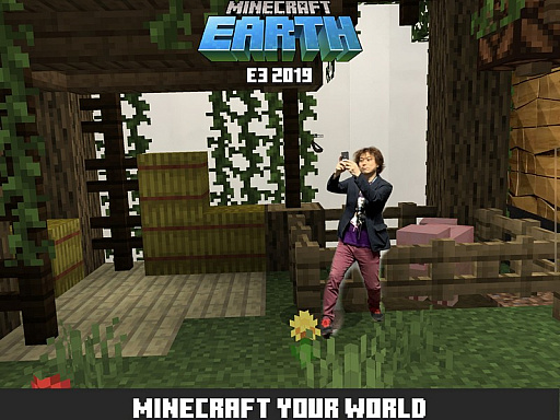 画像集 No.006のサムネイル画像 / ［E3 2019］現実世界で作って遊んで共有できる「Minecraft Earth」の体験セッションをレポート