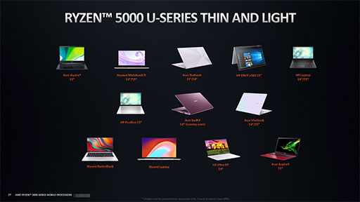 AMD，ノートPC向け「Ryzen 5000」シリーズの詳細を明らかに。処理性能と消費電力の改善でゲームノートPCへの採用が拡大