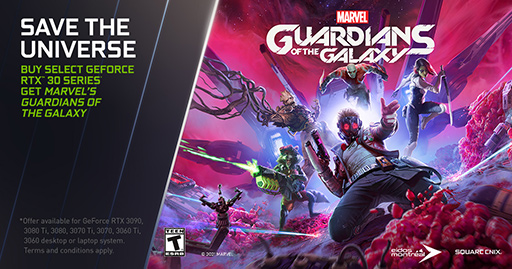 GeForce RTX 30搭載製品購入で「Marvel's Guardians of the Galaxy」製品版が貰えるキャンペーン始まる