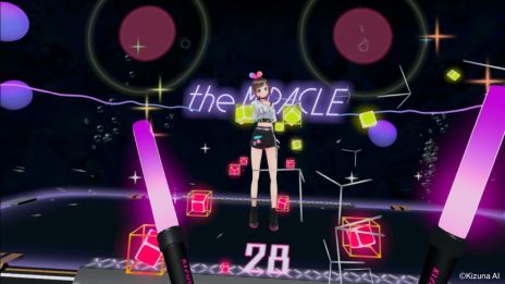 画像集 No.002のサムネイル画像 / VRリズムゲーム「Kizuna AI - Touch the Beat!」に新たな4楽曲がDLCとして登場。HARDモードやライブを鑑賞できるモードも実装