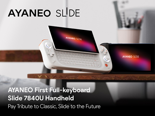 画像集 No.002のサムネイル画像 / スライド式ディスプレイ＆キーボード搭載の携帯型ゲームPC「AYANEO SLIDE」のクラウドファンディングが始まる
