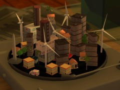 「タイニートピア」の高難度ユニーク都市“ターンテーブル・タウン”が公開。レコードの上に積み重ねる積層都市が登場
