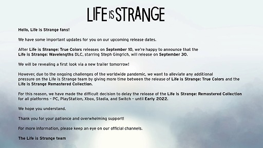 #001Υͥ/Life is Strange Remastered Collectionפȯ2022ǯƬ˱