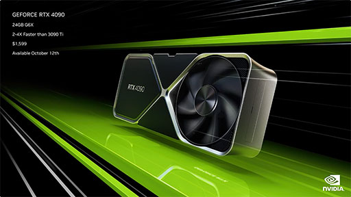 画像集 No.002のサムネイル画像 / NVIDIA，次世代GeForce「GeForce RTX 4090」と「GeForce RTX 4080」を発表。前世代から2〜4倍の高速化を実現