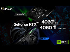 Palitから早くもGeForce RTX 4060 Ti＆4060搭載カードが発表に。カード長170mmの短尺タイプも用意