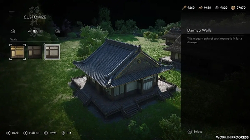 画像ギャラリー No.002のサムネイル画像 / 「アサシン クリード シャドウズ」,プレイヤーの拠点となる「隠れ里」について解説。住居や施設,小道,家具などをカスタマイズ可能