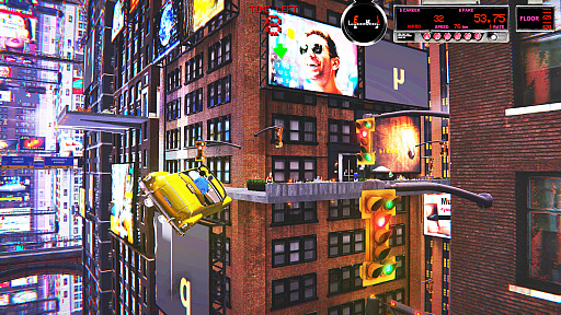 画像集 No.002のサムネイル画像 / 未来都市のビル群の中を縦横無尽にホバータクシーを走らせ，乗客を目的地に送り届ける。「MiLE HiGH TAXi」，Steamで3月14日に配信