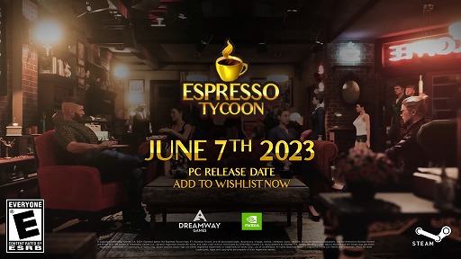 画像集 No.003のサムネイル画像 / コーヒーハウス経営シム「Espresso Tycoon」は6月7日発売へ。おしゃれなキッチンカーや，宅配ドローンも登場するトレイラーが公開