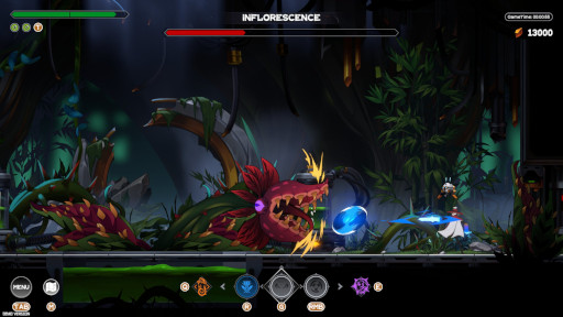 画像ギャラリー No.004のサムネイル画像 / 2Dアクション「INAYAH - Life after Gods」,Steamでリリース。ポストアポカリプス世界で,変形するガントレットを使って戦おう