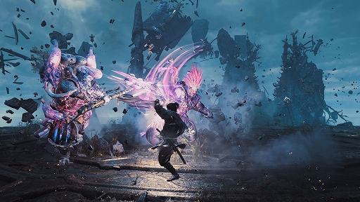 画像ギャラリー No.003のサムネイル画像 / 「鬼武者 Way of the Sword」，強敵との血戦を収めた新映像を公開。兄弟幻魔「畏風」「撫雷」との激しい剣戟を収録