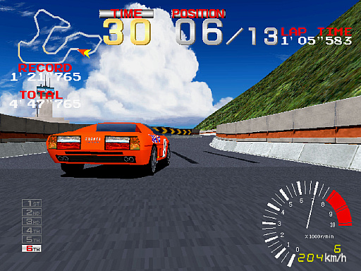 画像ギャラリー No.004のサムネイル画像 / アーケードアーカイブス版「リッジレーサー」,6月5日配信開始。1993年にナムコから発表された名作レースゲームを楽しもう