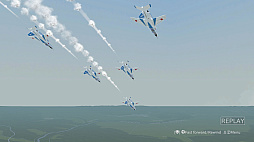 画像ギャラリー No.003のサムネイル画像 / 「Dancing Wings - The Aerobatic Simulator」，Steamで体験版を配信開始。T-4を飛ばし，1人で編隊アクロバット飛行を演じられるフライトシム