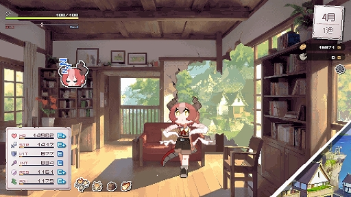 画像ギャラリー No.004のサムネイル画像 / なんでも食べるドラゴン娘を1年掛けて育てる育成ローグライト「DRAPLINE」，正式版を本日リリース
