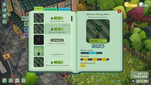 画像ギャラリー No.003のサムネイル画像 / マイペースに自分だけの植物屋を営む「Leafy Corner」，のんびりとした店舗経営の様子を収めた最新トレイラーを公開