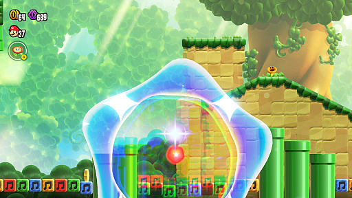 画像ギャラリー No.006のサムネイル画像 / 「スーパーマリオブラザーズ ワンダー Nintendo Switch 2 Edition」の新エリアがアツい! 「みんなでリンリンパーク」でさらなる“ワンダー”を体験