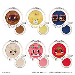 画像ギャラリー No.002のサムネイル画像 / 「どうぶつの森　マルチカラーパウダー」，9月21日に発売。住民たちのデザインで，アイシャドウやフェイスカラーとして使える