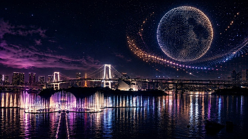 画像ギャラリー No.005のサムネイル画像 / 大型ドローンショー「ODAIBA DRONE SHOW 2026」，9月4日から開催