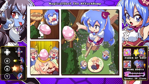 画像ギャラリー No.003のサムネイル画像 / 敵を壁に押し込んで倒す固定画面アクション「ツクールシリーズ マジカルショット・ザ・アタックバンプ☆」，Switch版の配信を再開