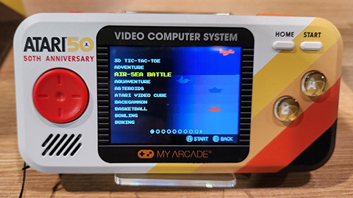 画像集 No.007のサムネイル画像 / Atari 50周年記念のゲーム機が，ミニサイズレトロゲーム機の「My Arcade」から2023年末に登場。実機をチェックしてきた