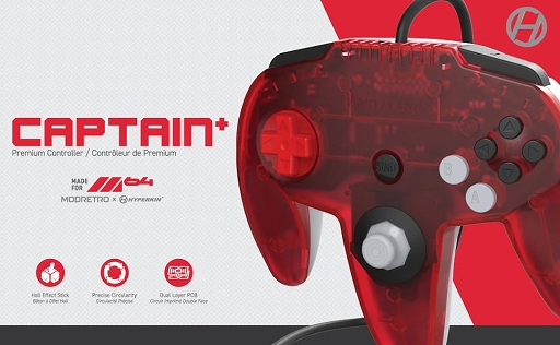 画像ギャラリー No.001のサムネイル画像 / NINTENDO 64用コントローラ「Captain+ Premium Controller」，予約受付が海外Amazonで開始。ホールエフェクトスティック採用で実機・互換機に対応