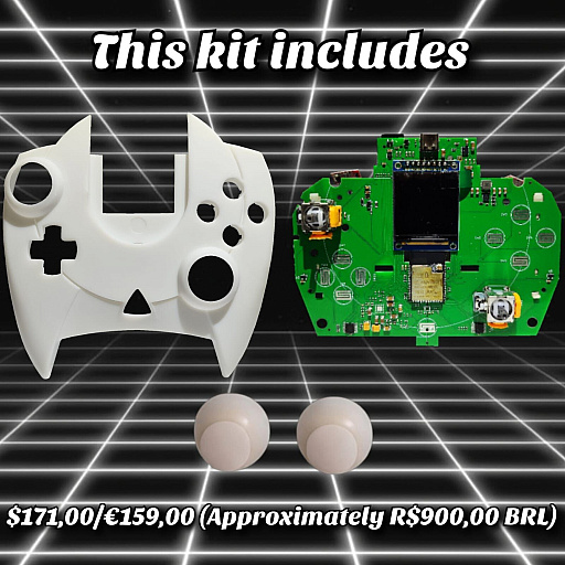 画像ギャラリー No.010のサムネイル画像 / ドリームキャストのコントローラをツインスティック化，振動やマイク，ビジュアルメモリのディスプレイも内蔵する非公式ハードがクラファン中